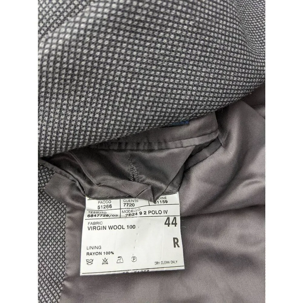Ralph Lauren Polo line Grey‎ Italian Wool Blazer 44 Regular 44R Made in Italy